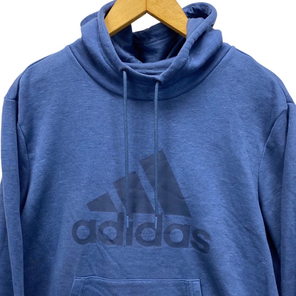 Adidas Womens XL Essentials 3 Stripes Pullover Hoodie Side Split Kangaroo Pocket